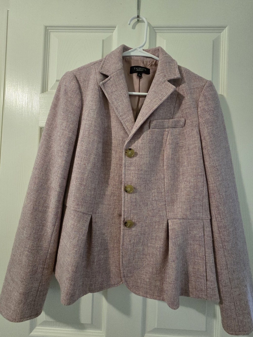 Talbots Pink Tweed Blazer